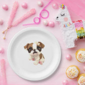英国のブルドッグの紙皿 ペーパープレート (パーティー)