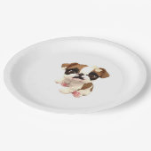 英国のブルドッグの紙皿 ペーパープレート (アングル)