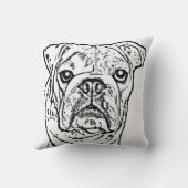 英国のブルドッグの装飾用クッション クッション (裏面)