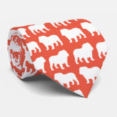 英国のブルドッグはパターンのシルエットを描きます ネクタイ (ロール)