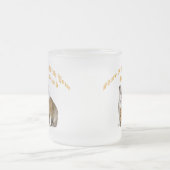 英国のブルドッグはビールを共有します フロストグラスマグカップ (中央)