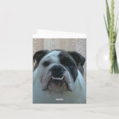 英国のブルドッグはメッセージカード感謝していしています! サンキューカード (裏面)