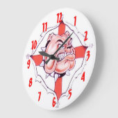 英国のブルドッグウォールクロック ラージ壁時計 (傾斜)