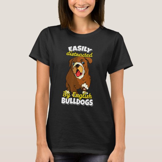 英国のブルドッグズパピードッグ Tシャツ (正面)