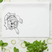 英国のブルドッグタオル キッチンタオル (折り畳み)