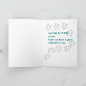 英国のブルドッグバレンタインデーの贈り物 シーズンカード (内部)