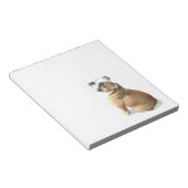 英国のブルドッグパピーとハートデザインカスタマイズ ノートパッド (アングル)