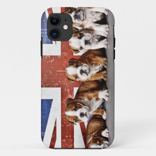 英国のブルドッグパピー Case-Mate iPhoneケース (裏面)