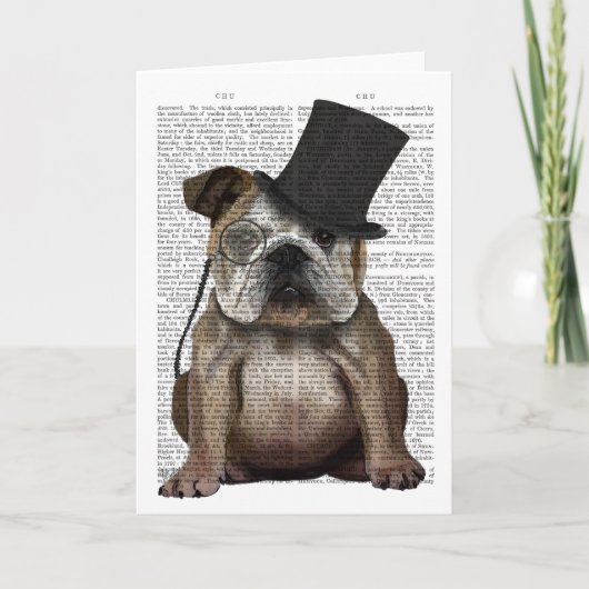 英国のブルドッグフォーマル、ハウンド、ハット カード (正面)