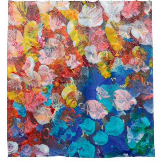 英国のブルドッグポートレートの知的芸術、graff シャワーカーテン (正面)