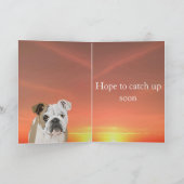 英国のブルドッグ恋しく思は「君の」 カード (内部)