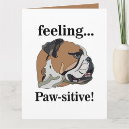 英国のブルドッグ感じのペットおもしろい カード