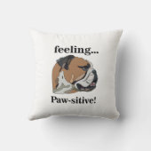 英国のブルドッグ感じの愛犬ママ クッション (裏面)