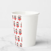 英国のブルドッグ犬がクリスマスを育てる 紙コップ (左)