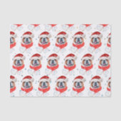 英国のブルドッグ犬がクリスマスを育てる 薄葉紙 (正面)