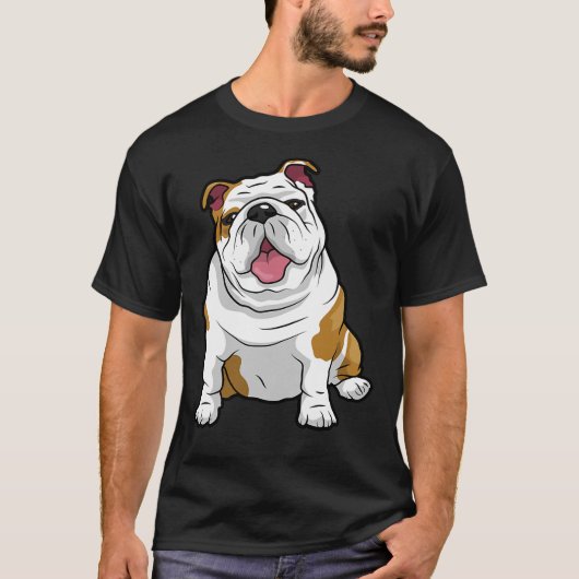 英国のブルドッグ素晴らしおもしろいブルドッグ犬 Tシャツ (正面)