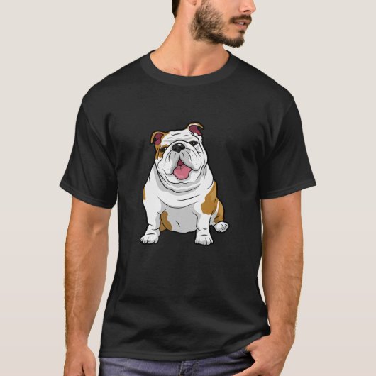 英国のブルドッグ素晴らしおもしろいブルドッグ犬 Tシャツ (正面)