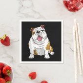 英国のブルドッグ素晴らしおもしろいブルドッグ スタンダードカクテルナプキン (インサイチュ)