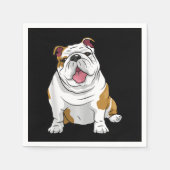 英国のブルドッグ素晴らしおもしろいブルドッグ スタンダードカクテルナプキン (正面)