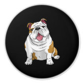 英国のブルドッグ素晴らしおもしろいブルドッグ セラミックノブ (正面)