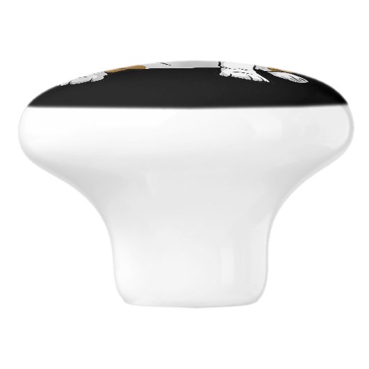 英国のブルドッグ素晴らしおもしろいブルドッグ セラミックノブ (側面)