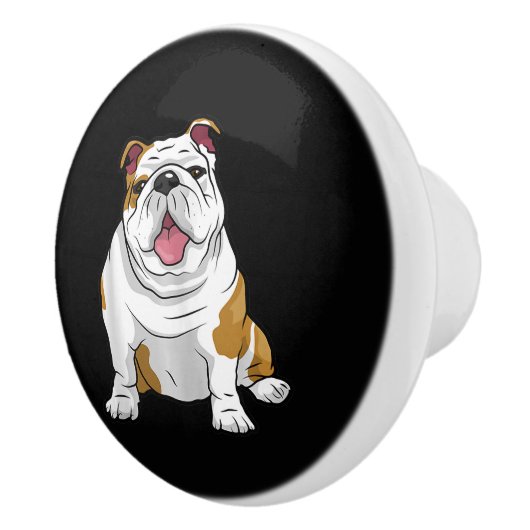 英国のブルドッグ素晴らしおもしろいブルドッグ セラミックノブ (右)