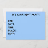 英国のブルドッグ誕生日招待状 招待状 (裏面)