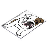 英国のブルドッグ贈与シャツ、なげな怠け者英語のブル ノートブック (左側)