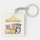 英国のブルドッグ走ズAレモネードスタンド キーホルダー (裏面)