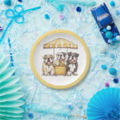 英国のブルドッグ走ズAレモネードスタンド ペーパープレート (パーティー)