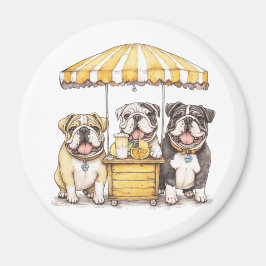 英国のブルドッグ走ズAレモネードスタンド マグネット