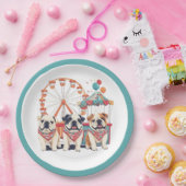 英国のブルドッグ・アット・ア・カーニバル ペーパープレート (パーティー)