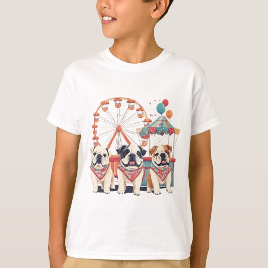 英国のブルドッグ・アット・ア・カーニバル Tシャツ (正面)