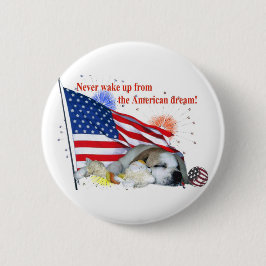 英国のブルドッグ-アメリカン・ドリーム 缶バッジ