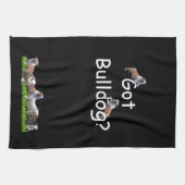 英国のブルドッグ キッチンタオル (横)