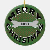 英国のブルドッグ セラミックオーナメント (裏面)