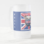 英国のブルドッグ フロストグラスビールジョッキ (正面左)