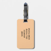 英国のブルドッグ ラゲッジタグ (裏面縦)