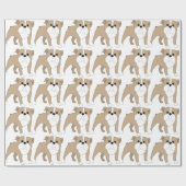 英国のブルドッグ ラッピングペーパー (フラット)