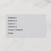 英国のブルドッグ 名刺 (裏面)