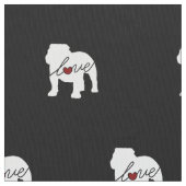 英国のブルドッグLoveq ファブリック (クローズアップ)