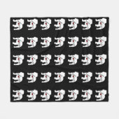 英国のブルドッグLoveq フリースブランケット (正面(横))