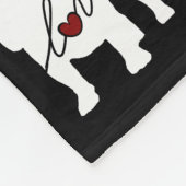 英国のブルドッグLoveq フリースブランケット (角)