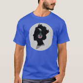 英国のヘッドフォン付きクイーンデザイン Tシャツ (正面)