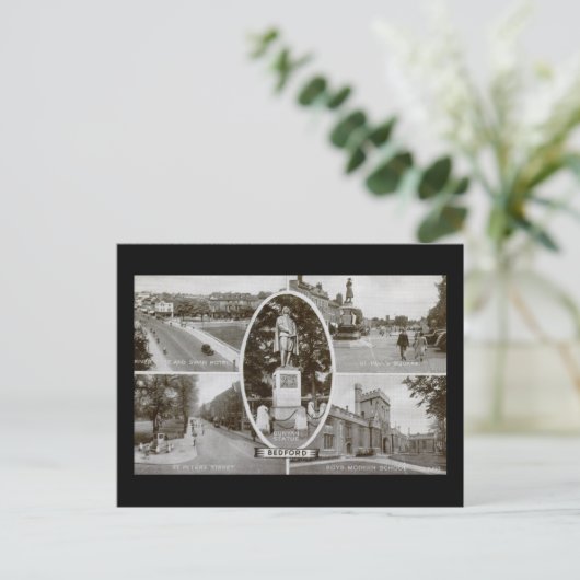 英国のベッドフォードヴィンテージ ポストカード (スタンド正面)