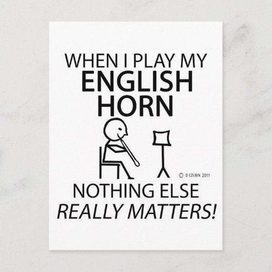 英国のホルンは何の問題も無い ポストカード (正面)