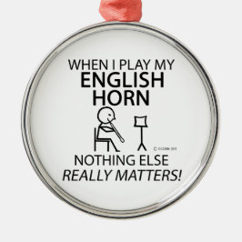 英国のホルンは何の問題も無い メタルオーナメント