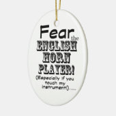 英国のホルン奏者を恐れる セラミックオーナメント (左)