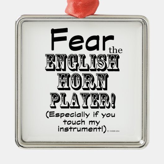英国のホルン奏者を恐れる メタルオーナメント (正面)