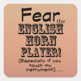 英国のホーンプレイヤー広場のステッカーを恐れる スクエアシール